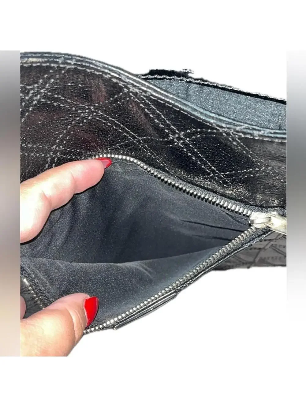 Marc Jacobs Quilted iPad Leather Case Zipper pouch on front